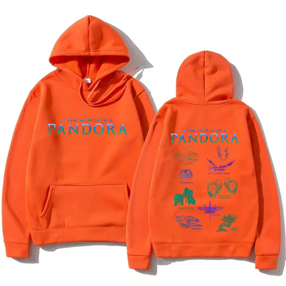 Худи Pandora Avatar Свитеры Avatar The World of Pandora Подарки Avatar для Женщин Мужчин Толстовки Harajuku Эстетичная Одежда XL оранжевый